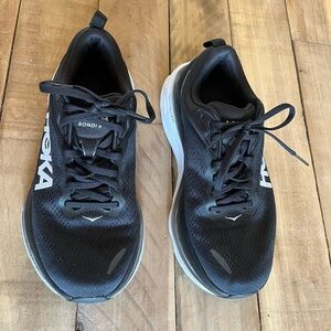 Hoka One One Bondi 8 Running Shoes Women Size 8D Wide (1127954 BWHT)
